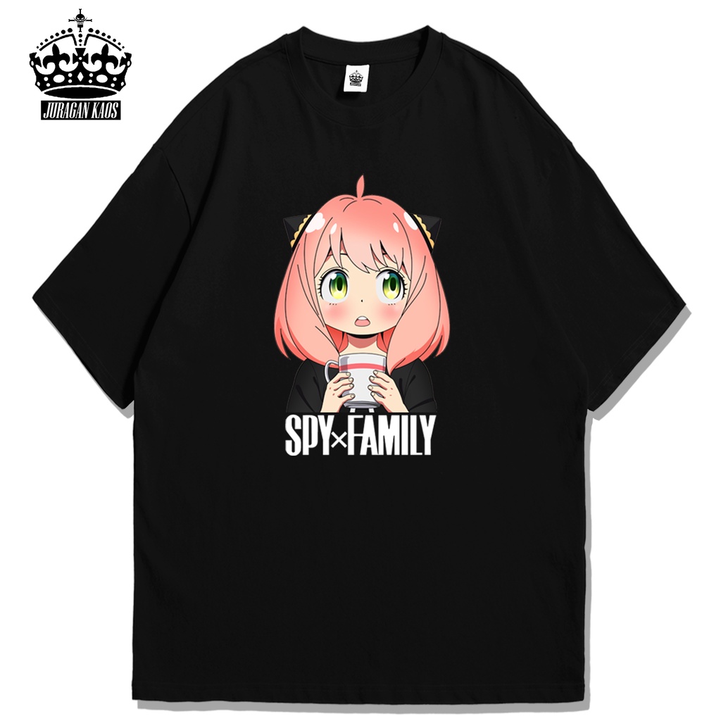 เสื้อยืดแขนสั้น-พิมพ์ลายการ์ตูนอนิเมะ-spy-x-family-anya-forger-drink-สไตล์ญี่ปุ่น-สําหรับผู้ชาย-และผู้หญิง