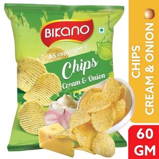 สินค้า Bikano CHIPS CREAM & ONION 60g ครีมและหัวหอม