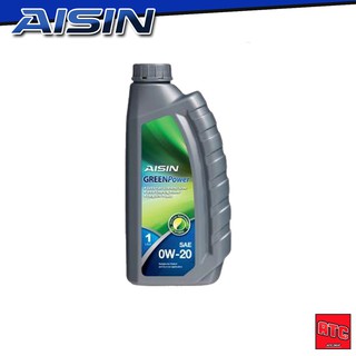 AISIN ไอชิน ไอซิน น้ำมันเครื่องเบนซิน 1 ลิตร 0W-20 กรีนพาวเวอร์ สังเคราะห์แท้ (รหัสสินค้า ESFN0021P)