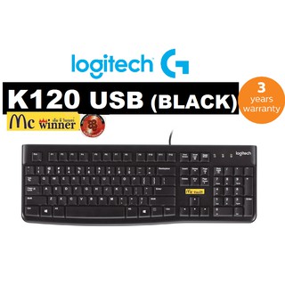 ภาพขนาดย่อของสินค้าราคาแรงส์ 5.5  KEYBOARD (คีย์บอร์ด) LOGITECH K120 USB (ENG/THAI) - รับประกัน 3 ปี