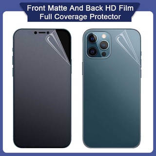 Full Cover Front and Back Matte Hydrogel Film For iPhone 11 12 13 Pro XS Max 6 6s 7 8 Plus X XR 12 MIni Frosted Screen Protector