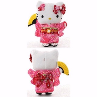 แท้ 100% จากญี่ปุ่น ตุ๊กตา ซานริโอ้ เฮลโล คิตตี้ Sanrio Hello Kitty Kimono Standing Cute Dressed Lovely Plush Doll