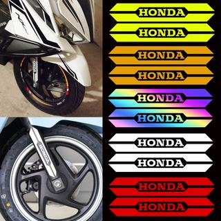 สติกเกอร์สะท้อนแสง ดูดซับแรงกระแทก สําหรับติดตกแต่งถังน้ํามันรถจักรยานยนต์ Honda จํานวน 2 ชิ้น