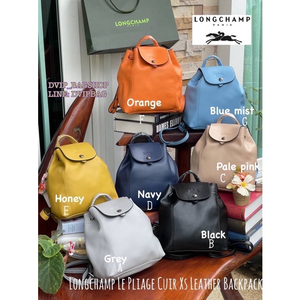 ส่งฟรี-longchamp-le-pliage-cuir-xs-leather-backpack-แท้