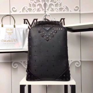 กระเป๋าเป้ mcm backpack หนังแท้สีดำ