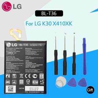 LG โทรศัพท์แบตเตอรี่ BL-T36 สำหรับ LG K30 X410TK T-Mobile 3000mAh เดิมแบตเตอรี่โทรศัพท์ + เครื่องมือฟรี