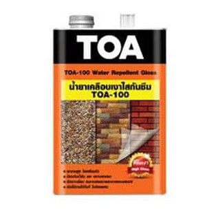 A100 TOA-100 Water Repellent Gloss น้ํายาเคลือบเงาใสกันซึม ปูนเปลือย อิฐ หินกาบ ขนาด 1 แกลลอน (3.78 ลิตร)