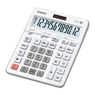 Casio Calculator เครื่องคิดเลข  คาสิโอ รุ่น  GX-12B-WE แบบตั้งโต๊ะ ขนาดใหญ่ 12 หลัก สีขาว
