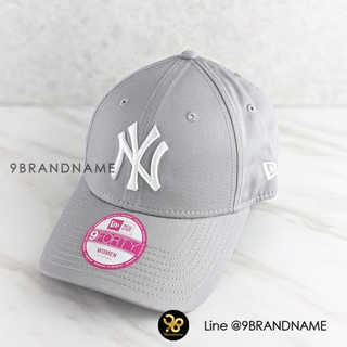 หมวกแท้100% 🧢NY🧢New Era York Yankees Light GreyCap 9forty Women Acjustable ผ้าเทา