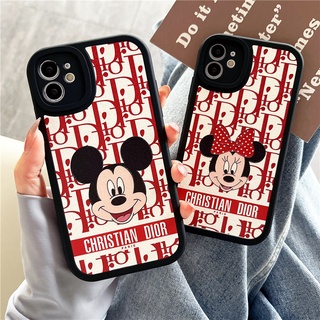 เคสโทรศัพท์มือถือหนัง ลายการ์ตูนมิกกี้ มินนี่เมาส์ สําหรับ OPPO A3S A12E A5S A12 A7 F9 pro F11 A9 2020 A5 2020 A53 A33 A31 2020 A15 A15S A16 A92 A52 reno 5 pro 6 4Z 5Z 7Z XT X2 C1