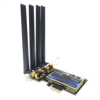 Broadcom การ์ดเครือข่ายไร้สายบลูทูธ 4.0 BCM94360CD CS2 PCI E Gigabit Dual Band Hackintosh