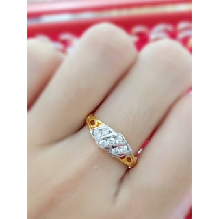#แหวนทอง#แหวนเศษทองแท้หัวเพชรคละแบบ