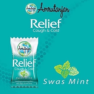 ภาพขนาดย่อของภาพหน้าปกสินค้าลูกอม Amrutanjan Relief Swas Mint บรรเทาอาการระคายเคืองคอเนื่องจากหวัดลงคอ จากร้าน epm.import บน Shopee ภาพที่ 4