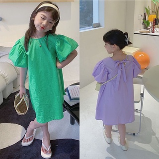 FiFi Baby พร้อมส่ง ชุดกระโปรงเด็กสไตล์เกาหลี ชุดเดรสเด็กผู้หญิง ใส่สบาย ไม่ร้อน Summer Dress ไซส์ (2-8 ขวบ)