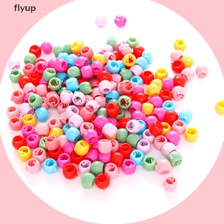 Flyup กิ๊บติดผม ลูกปัดน่ารัก สําหรับเด็กผู้หญิง สีลูกกวาด พลาสติก มินิ กิ๊บปิ่นปักผม