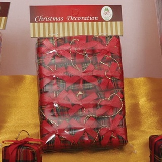กล่องของขวัญจตุรัส ขนาด 1 นิ้ว  จำนวน 12ชิ้น  (5702-01)  คละสี ของประดับ ของตกแต่งเทศกาลคริสต์มาส