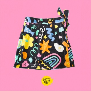 TOWEL SKIRT - BLACK CONFETTI