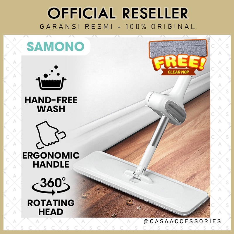 Samono SCM002 Floor Mop Stick Tool หมุน Ultra Mop แฮนด์ฟรีล้าง | Shopee ...
