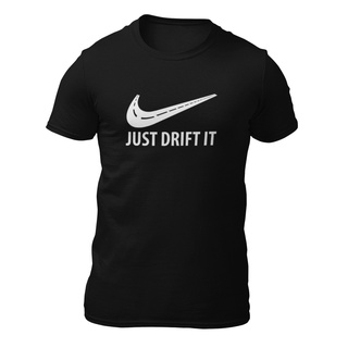 เสื้อยืดสีดำอินเทรนด์เสื้อยืด NIKE PARODIA - JUST DRIFT IT สําหรับผู้ชายS-4XL