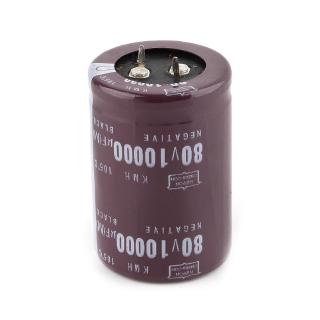 ตัวเก็บประจุชนิดอิเล็กโตรไลต์  80V 10000uF ขนาด 35 x 50 มม สำหรับเครื่องขยายเสียง