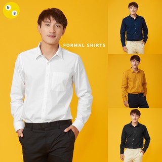 ภาพขนาดย่อของสินค้าเสื้อเชิ้ตแขนยาวผู้ชาย Cotton100% ทรง Regular by Normal Boy