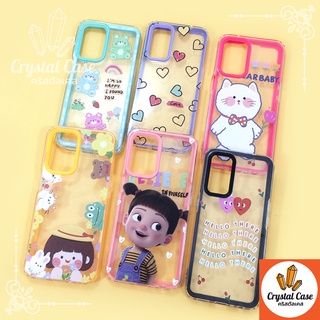 เคสมือถือประกบ 2ชิ้น Samsung A53 5g oppo A15 A53 A92 A94 reno5 นิ่มใส TPU พิมพ์ลายการ์ตูน