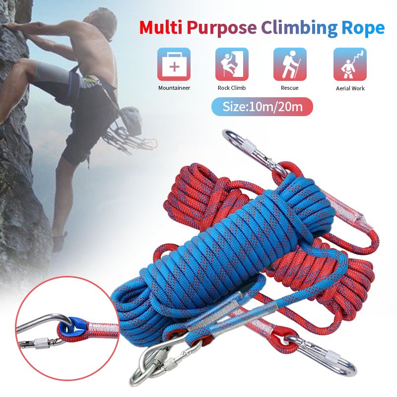 ภาพหน้าปกสินค้าเชือกพาราคอร์ด สำหรับปีนเขา Climbing rope ทำกิจกรรมกลางแจ้ง เชือกโรยตัว อุปกรณ์ปีนเขา เชือกอเนกประสงค์ ผูกผ้าใบฟลายชีท จากร้าน komi_home บน Shopee