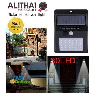 Alithai Solar motion sensor light ไฟติดผนังโซล่าเซลล์พลังงานแสงอาทิตย์ 20 or 30 led