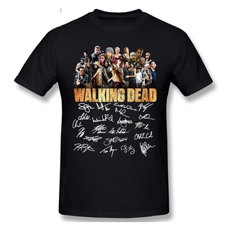 Mens Fashion The Walking Dead Signature Lovers T-shirt Short Sleeve Casual O-neck 100% Cotton Tshirts Tee