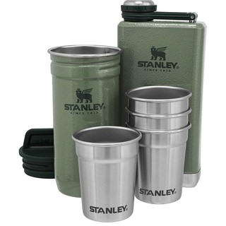กิ๊ฟเซ็ตขวดใส่เหล้า แก้วเป๊ก4ใบและกระบอกเก็บ Stanley Unisex Adventure Shot Glass And Flask Set USA Imported - Authentic