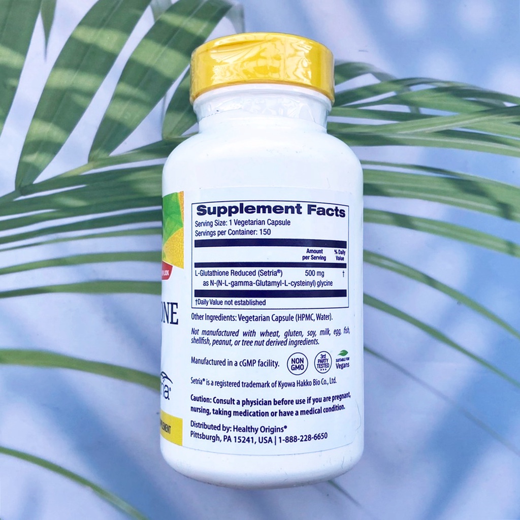 healthy origins l glutathione setria 500mg 150 capsules GLUTATHIONE 1200MG IV/IM Single Vial Ampoule main image 1