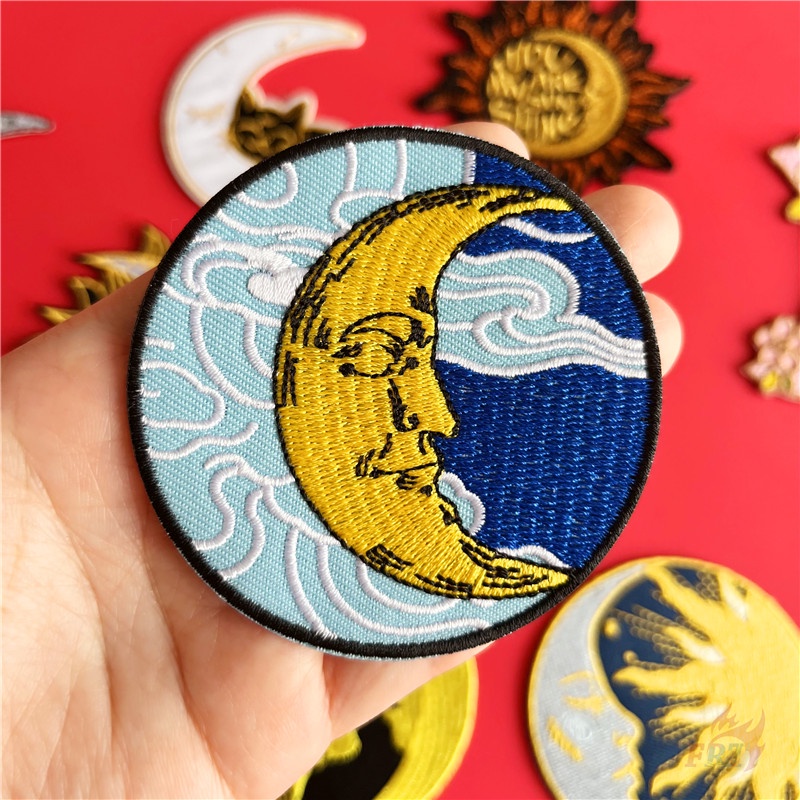 แผ่นแพทช์เหล็ก-the-romantic-sun-amp-moon-you-are-my-sunshine-สําหรับตกแต่งเสื้อผ้า-แผ่นแพทช์รีดติดเสื้อ-diy-1-ชิ้น