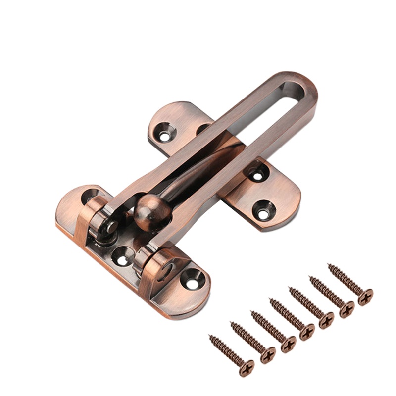 Heavy Duty Swing Bar Door Lock Set - 10 Pack, Bronze, For Home, Hotel & Commercial Security Reinforcement