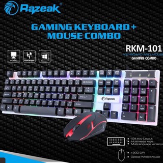 คีบอร์ดเม้าส์ Razeak RMK-101 Keyboard+Mouse Gaming RKM-101