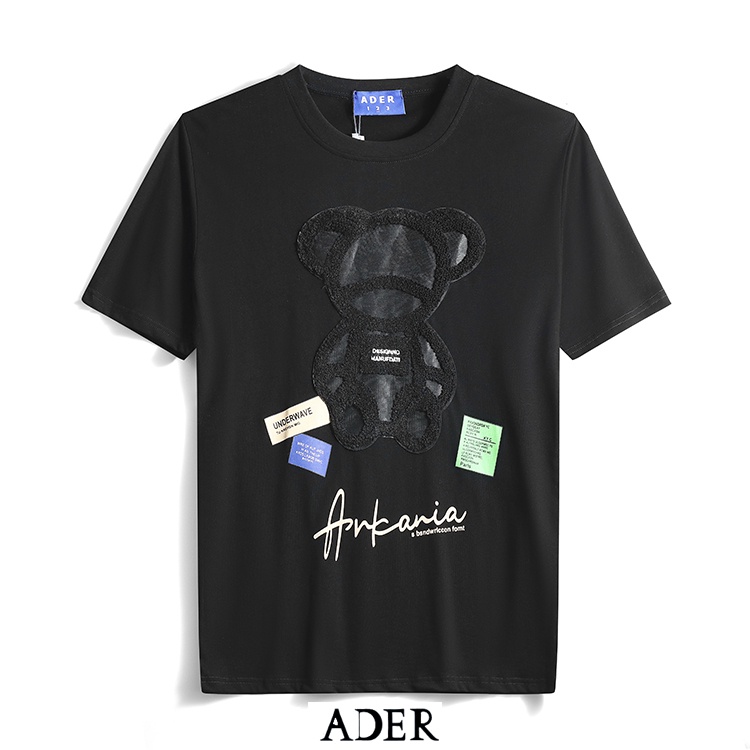 ader-ผู้ชายและผู้หญิงแฟชั่นลำลองเสื้อยืดแขนสั้น