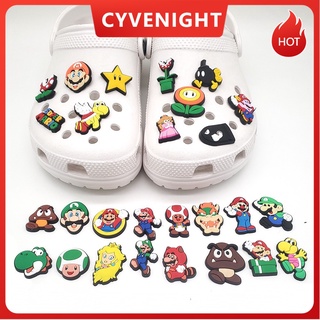 ภาพหน้าปกสินค้าCROCS Cy-store ใหม่ ของตกแต่งรองเท้า PVC ลายการ์ตูน Super Mario Graffiti Series Jibbitz สไตล์คลาสสิก DIY สําหรับเด็กผู้ชาย ผู้หญิง ที่เกี่ยวข้อง