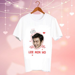 เสื้อยืดสีขาว สั่งทำ เสื้อดารา Fanmade เสื้อแฟนเมด เสื้อแฟนคลับ เสื้อยืด สินค้าดาราเกาหลี CBC71 LEE MIN HO Cute Smile