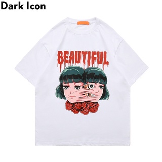 เสื้อยืดโอเวอร์ไซส์เสื้อยืด ผ้าฝ้าย พิมพ์ลายไอคอน แฟชั่นฤดูร้อน สําหรับผู้ชาย และผู้หญิง 2022S-3XL