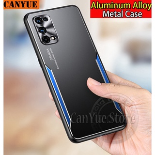 Realme Q3 Q2 Pro Q5 Q5i Q2i Q3i (5G) Q3S Q3T Q2Pro Q3Pro 5G Luxury Aluminum Alloy Matte Case Laser Carving Metal Panel Back Cover Shockproof Bumper Phone Casing Camera Protection Hard Shell Bare Slim Anti-Fall Cases