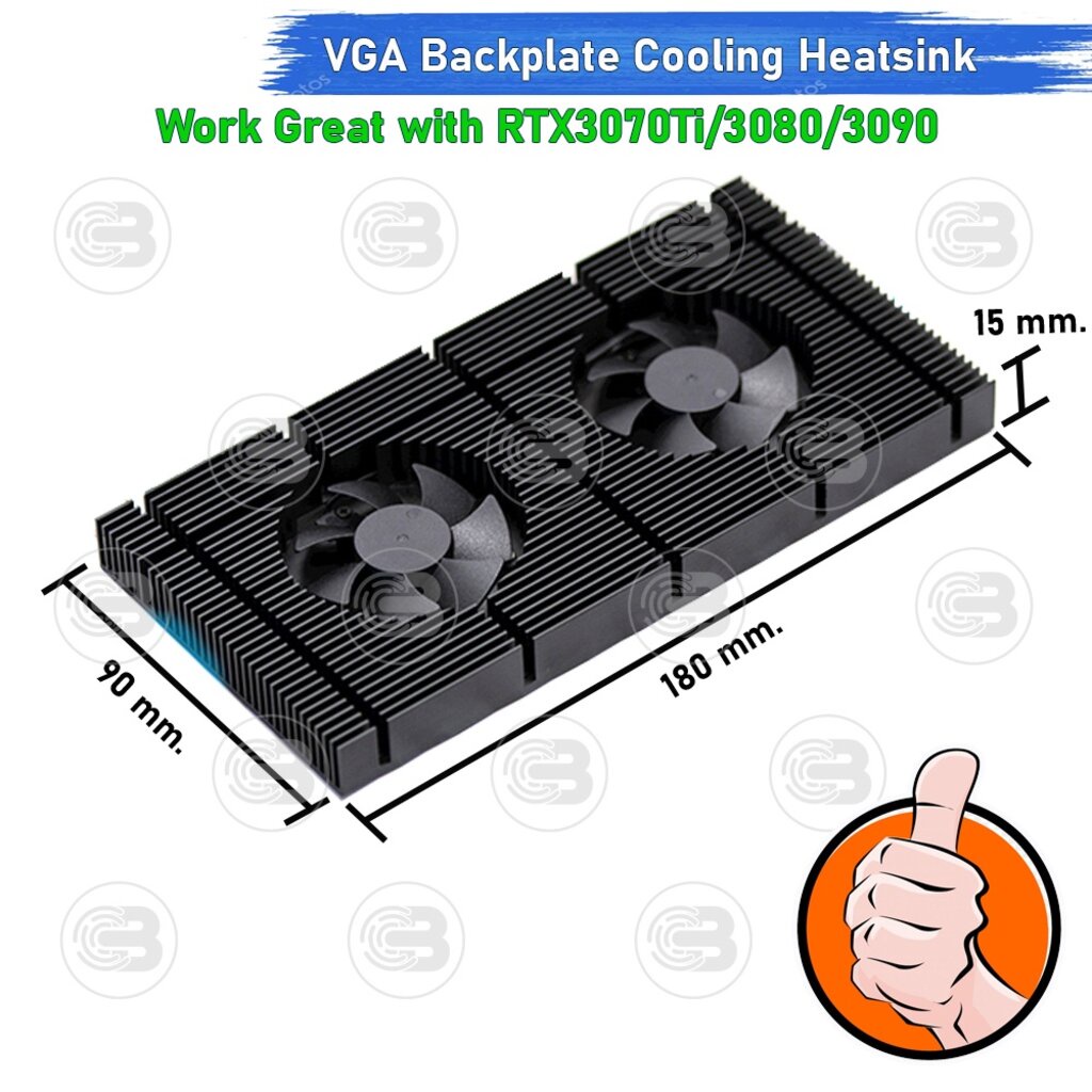 ภาพสินค้าVGA Backplate Cooling Heatsink RTX 3070ti 3080 3090 จากร้าน coolblasterthai บน Shopee ภาพที่ 1