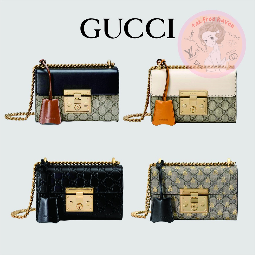 shopee-ถูกที่สุด-ของแท้-100-กระเป๋าสะพาย-gucci-padlock-small-ใหม่