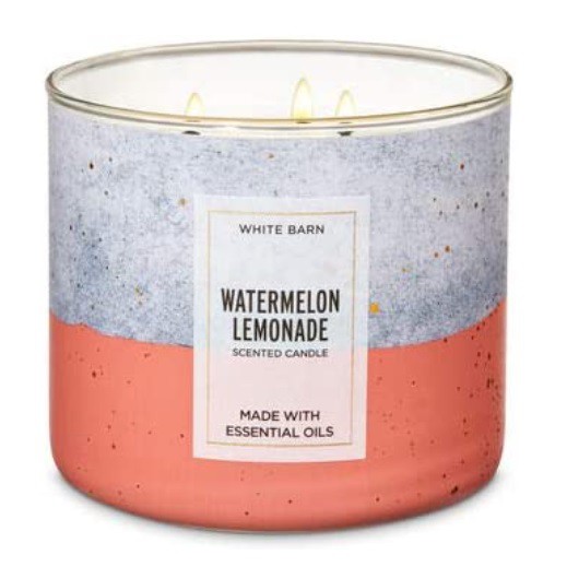 Bath & Body Works White Barn Scented Candle (Made with Essential Oils) Watermelon Lemonade 411