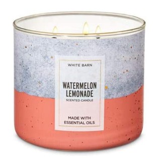 Bath &amp; Body Works White Barn Scented Candle (Made with Essential Oils) #Watermelon Lemonade 411 g