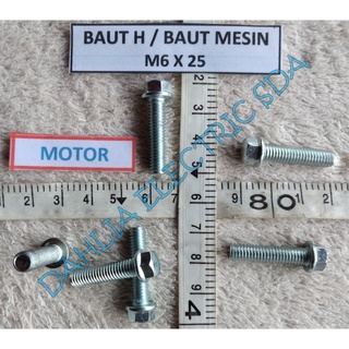 M6 X 25. สลักเกลียวเครื่องยนต์รถจักรยานยนต์