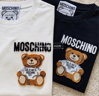 [S-5XL]Moschino เสื้อยืดแขนสั้นปักลายหมี