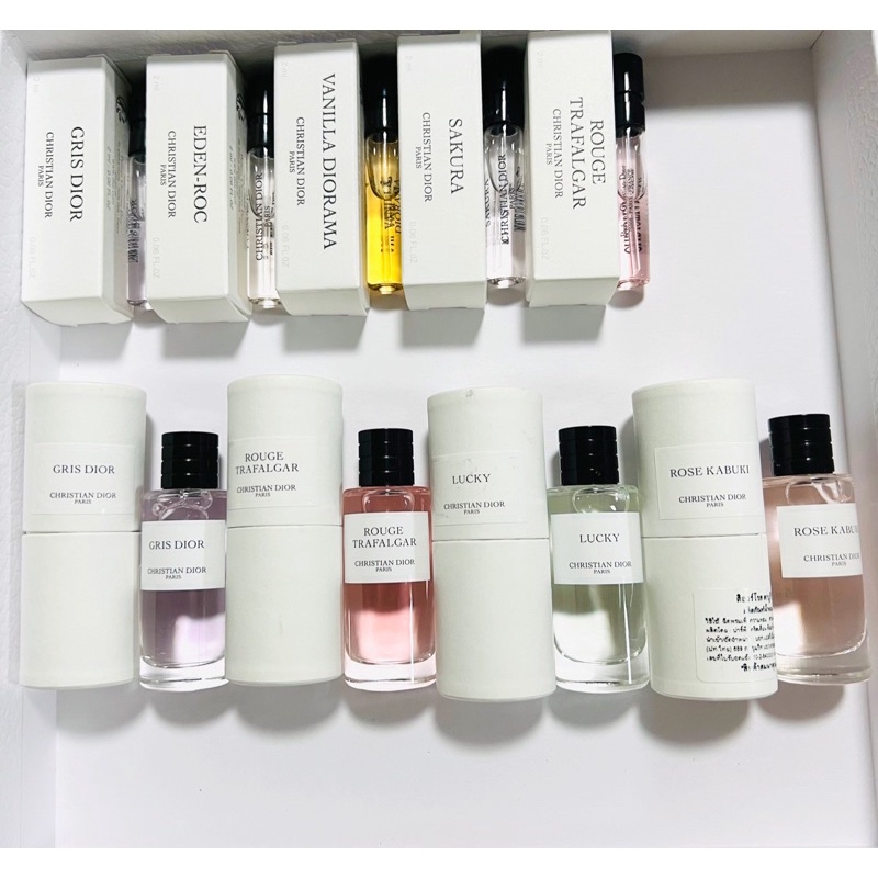 Dior MCD Rouge Trafalgar Rose Kabuki EDEN ROC Gris Dior Lucky Sakura Vanilla 2 ML 7.5 ML