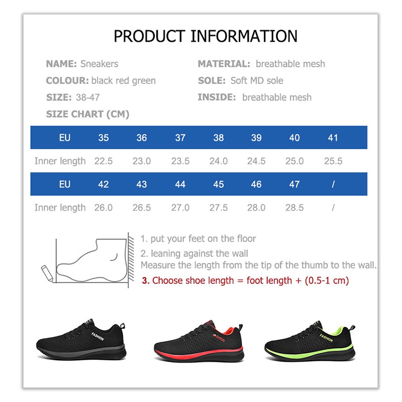 ภาพสินค้ารองเท้าผ้าใบผู้ชาย ตาข่ายสีดำ รองเท้าผู้ชาย ขนาดใหญ่ 46 น้ำหนักเบา ระบายอากาศ Fashion จากร้าน lo_ve123ly บน Shopee ภาพที่ 5