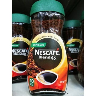 Nescafe Espresso Blend 43 Instant Coffee 250g. เนสกาแฟ เอสเพรสโซ เบลนด์ 43 กาแฟนำเข้า 250 กรัม.