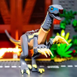 โมเดลบล็อกตัวต่อไดโนเสาร์ Jurassic World Dominion Giganotosaurus Quetzalcoatlus Tyrannosaurus VelociRaptor ของเล่นสําหรับเด็ก