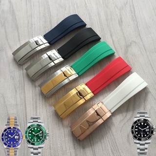 Rolex สายนาฬิกาข้อมือยาง สีดํา สีฟ้า สําหรับเรือคายัค 0715
